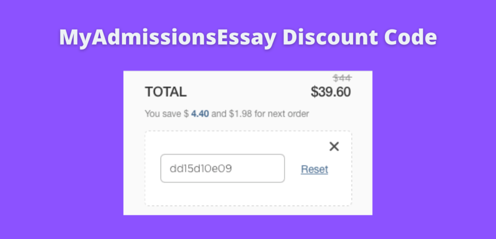 MyAdmissionsEssay Discount Code
